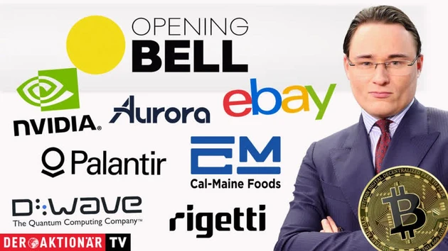 Opening Bell: Bitcoin, Ebay, Moderna, Curevac, Novavax, Novo Nordisk, Tencent, Cal‑Maine Foods, Nvidia, Micron Technology, Aurora Innovation, Palantir, D‑Wave, Rigetti