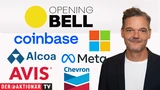 DJ Industrial Average: Opening Bell: Hoffnung auf Frieden treibt Wall Street ins Plus; Chevron, Coinbase, Alcoa, Avis, Microsoft im Fokus 