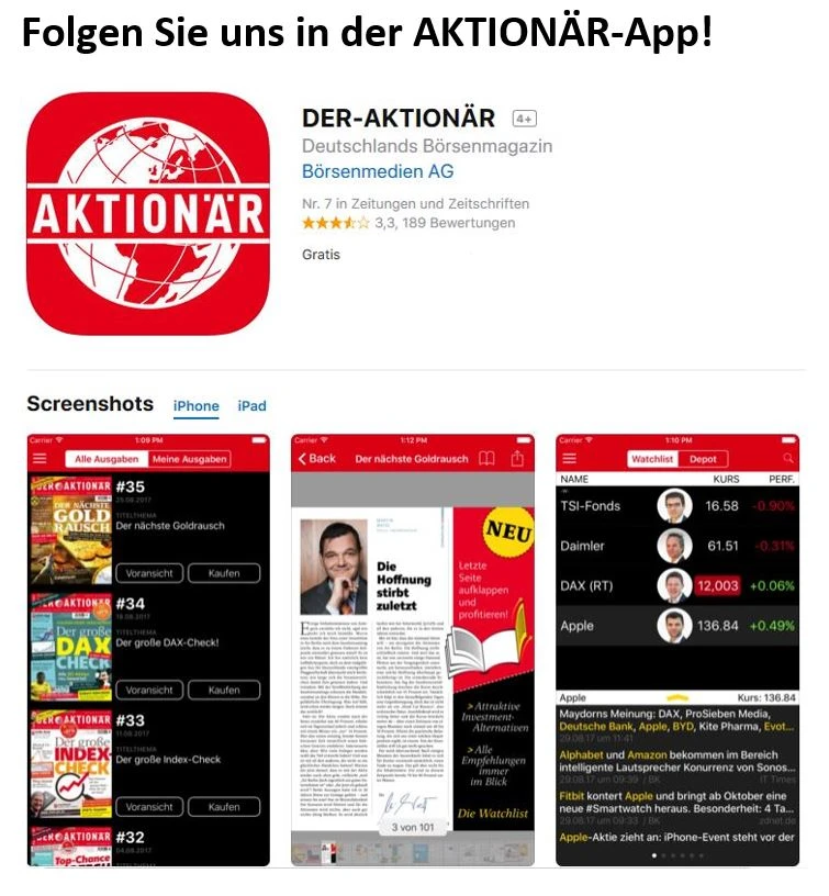Folgen Sie uns in der AKTIONÄR-App!