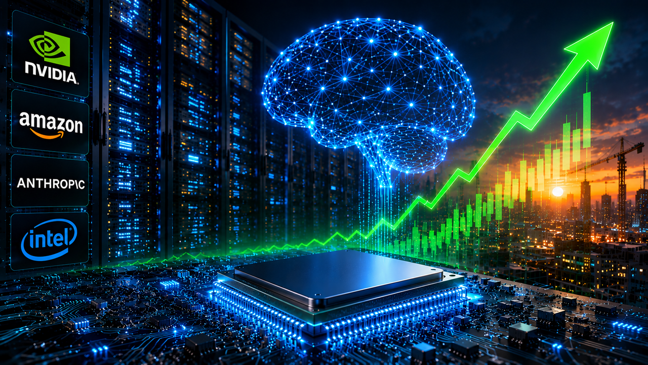 Nvidia, Amazon, Anthropic: KI-Flächenbrand treibt Intel um 107 Prozent