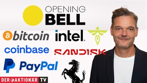 Opening Bell: Wall Street startet fester; Bitcoin, Coinbase, Palantir, Ferrari, PayPal, SanDisk, Firefly im Fokus 