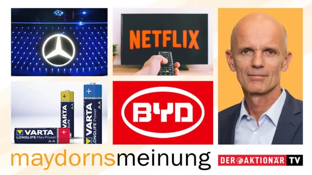 Maydorns Meinung: JPMorgan, BYD, Tesla, Mercedes, Netflix, Peloton, Freyr Battery, Varta, Ørsted