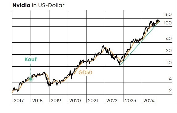 Entwicklung Nvidia seit Kauf