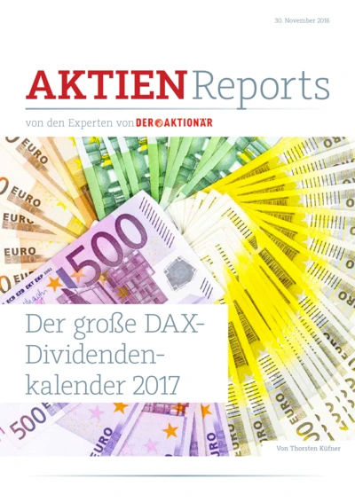 Der große DAX-Dividendenkalender 2017 mit 10 Dividendenperlen, die Sie haben müssen!