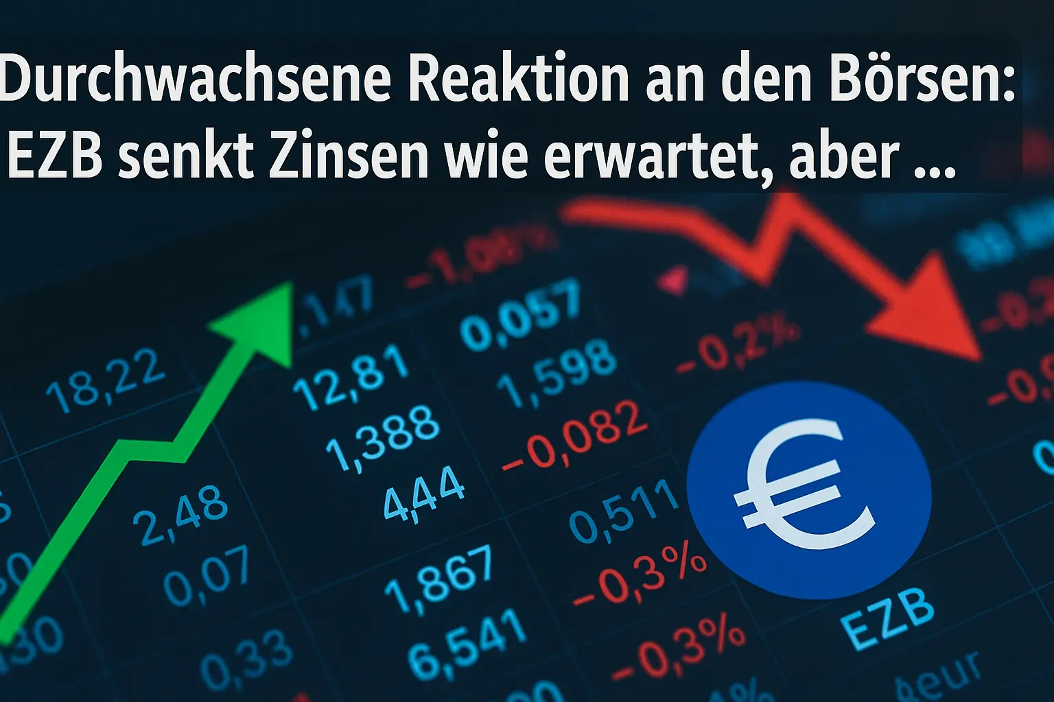 Durchwachsene Reaktion an den Börsen: EZB senkt Zinsen wie erwartet, aber ... (Foto: ChatGPT)