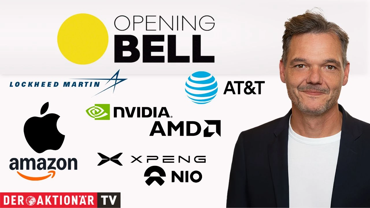 Opening Bell: Wall Street startet im Minus; Nvidia, Apple, Amazon, AMD, IBM, Nio, Xpeng, AT&T im Fokus