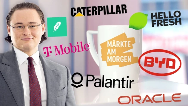 Märkte am Morgen: Korrektur voraus? HelloFresh, BYD, Oracle, Palantir, Robinhood, T‑Mobile US, Caterpillar