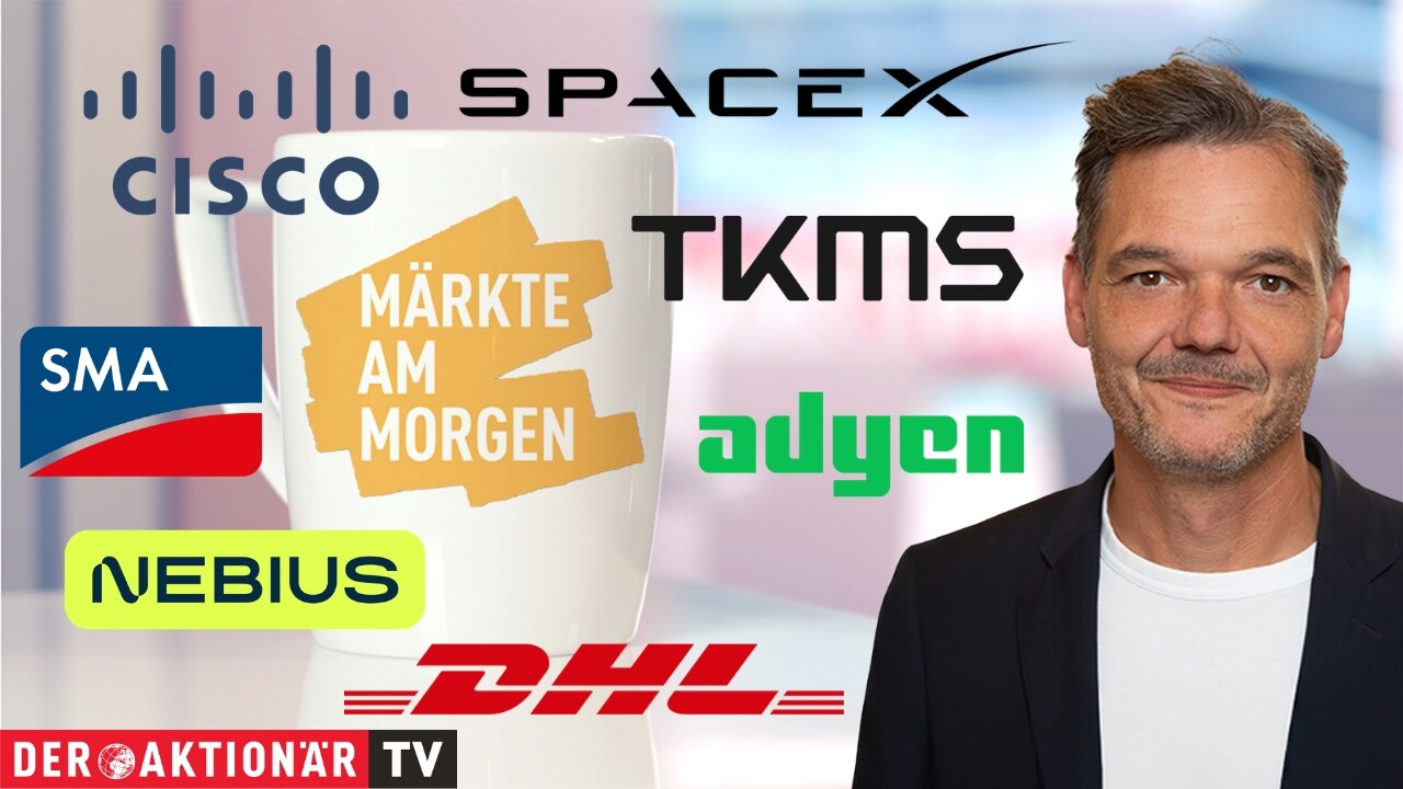 Cisco Systems, SpaceX, DHL Group, TKMS, SMA Solar, Adyen, Nebius