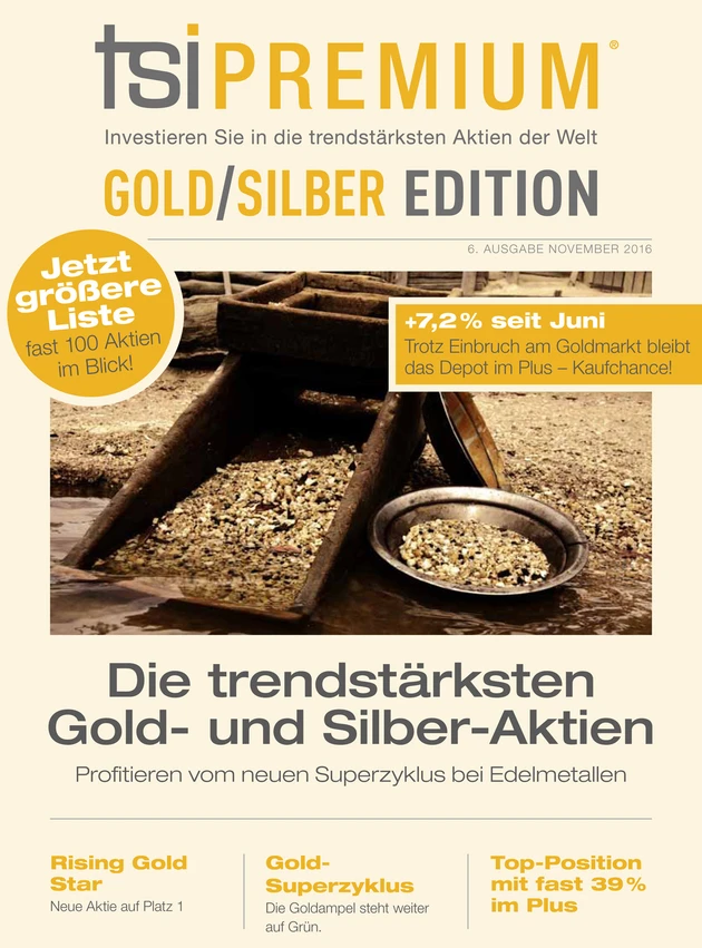 TSI Gold: Depot trotz Abschwung weiter im Plus – stärkster Wert fast 40 Prozent im Gewinn seit Kauf