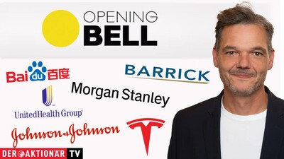Opening Bell: Morgan Stanley, Johnson & Johnson, United Health, Barrick Gold, Baidu, Tesla
