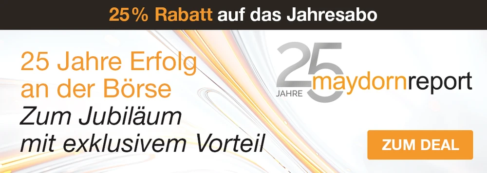 maydornreport Jubiläum 25 Jahre Banner Werbeartikel