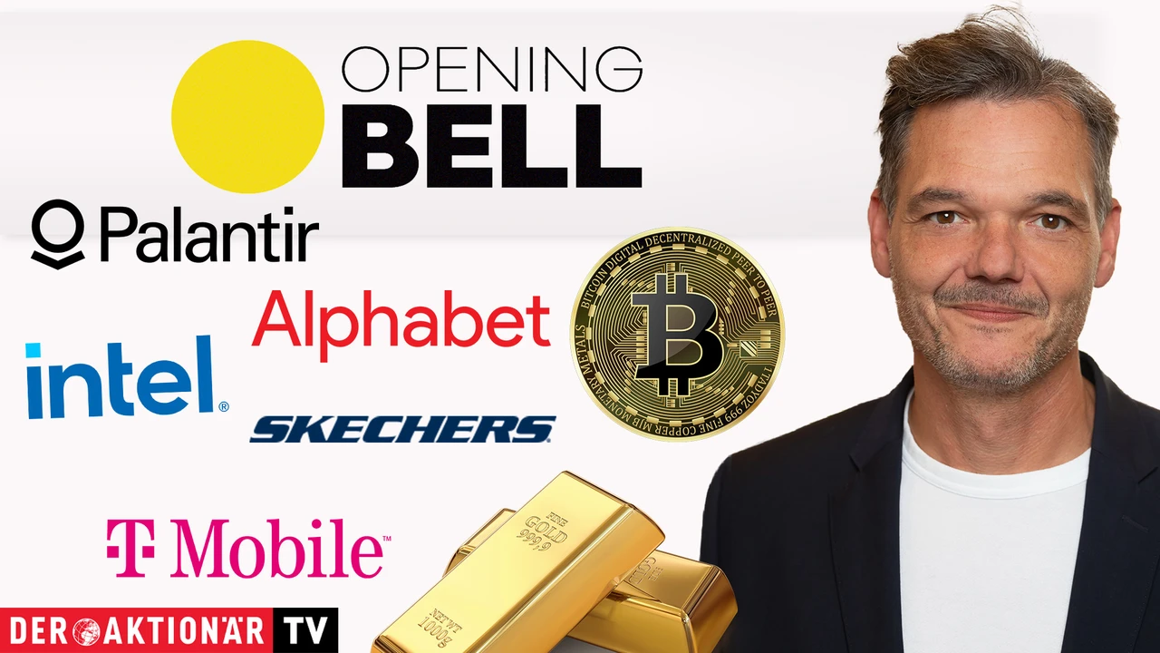 Opening Bell: Wall Street verliert zum Wochenausklang an Fahrt; Bitcoin, Gold, Intel, Alphabet, Skechers, T-Mobile US, Netflix im Fokus