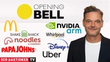 DJ Industrial Average: Opening Bell: Wall Street weitet Gewinne aus; Zahlenflut; Disney, Uber, Nvidia, McDonald's, Shake‑Shack, Papa John's, Noodles, Whirlpool im Fokus