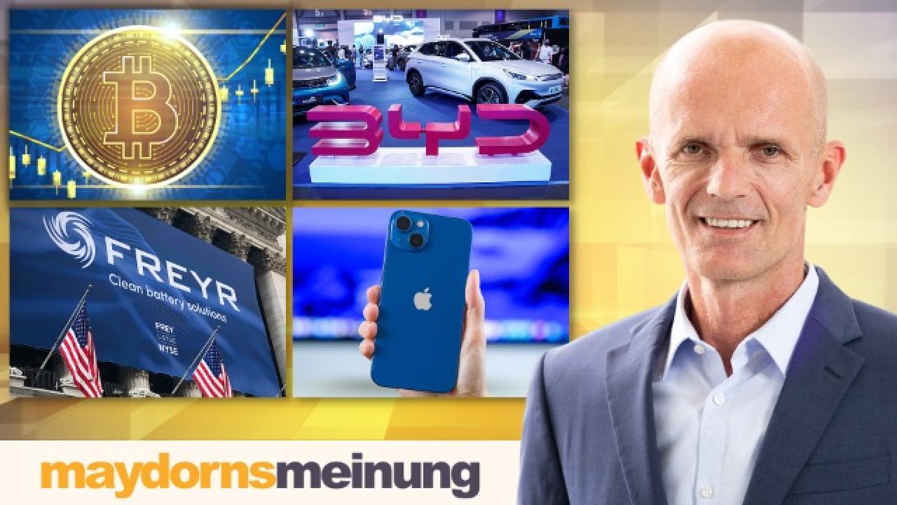 Maydornsmeinung: Bitcoin, BYD, Tesla, Netflix, Nvidia, Apple, Jinko ...