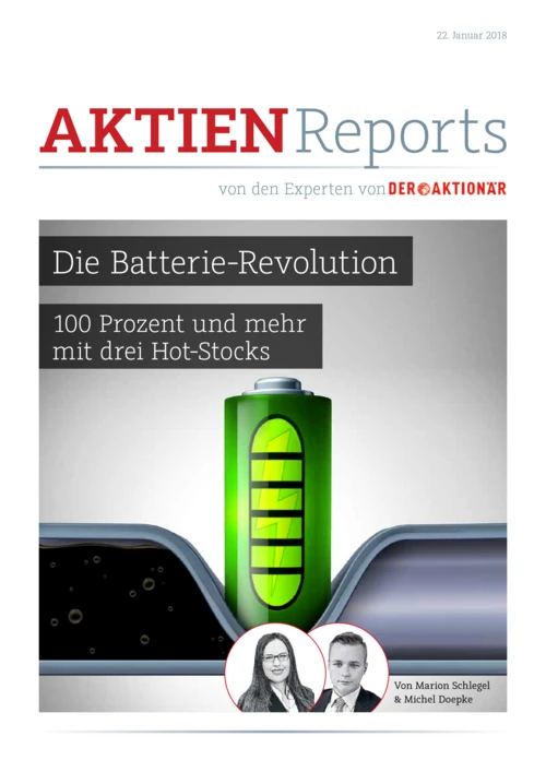 Die Batterie-Revolution: 100 Prozent und mehr mit drei Hot-Stocks