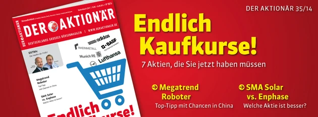 Endlich Kaufkurse! 7 Aktien, die Sie jetzt haben müssen +++ Außerdem: Wachablösung im Solarsektor: SMA Solar oder Enphase Energy, welche Aktie ist die bessere Alternative?