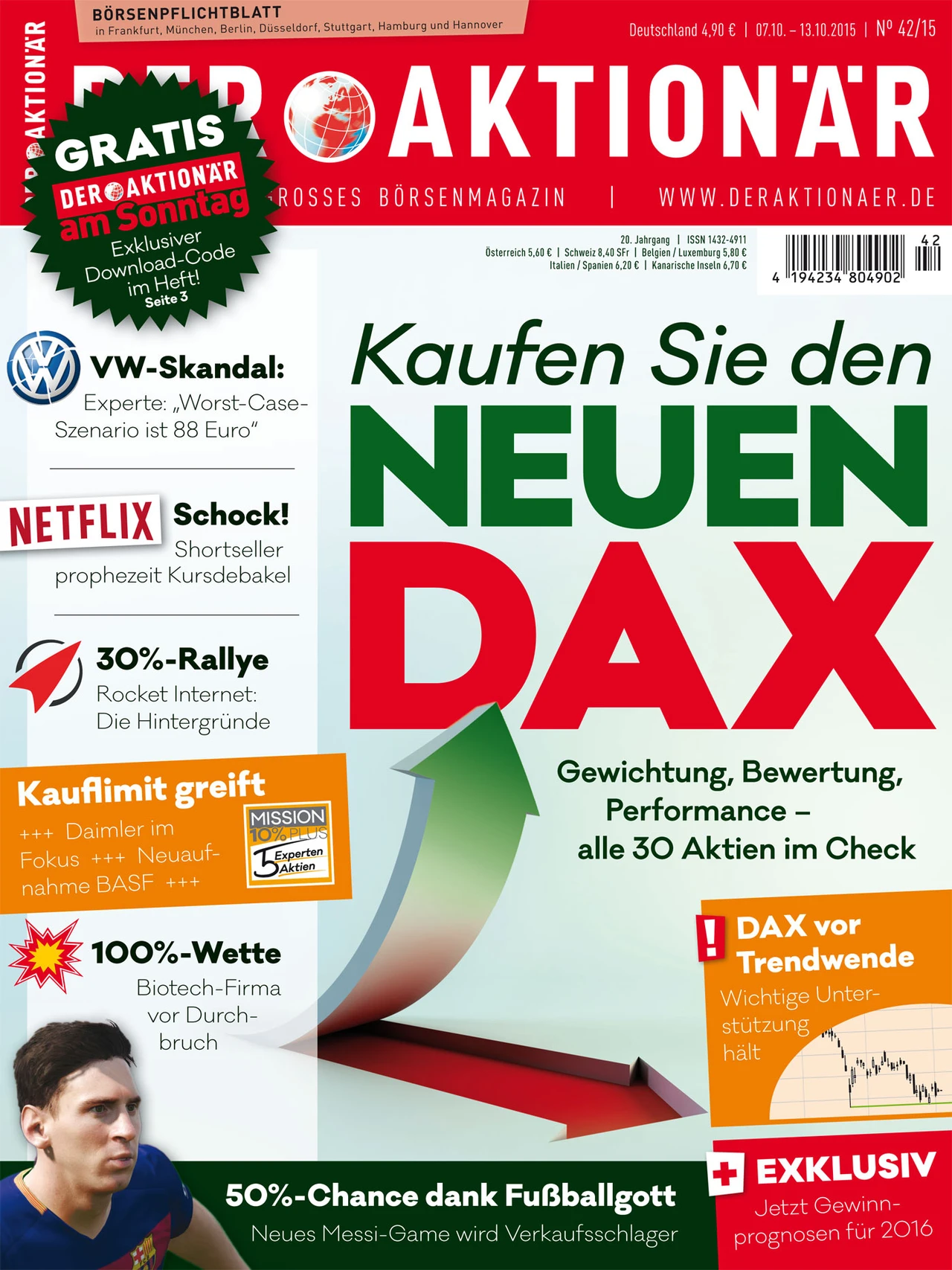 Kaufen Sie den neuen DAX: Gewichtung, Bewertung, Performance - alle 30 Aktien im Check +++ Netflix Schock! Short-Seller prophezeit Kursdebakel