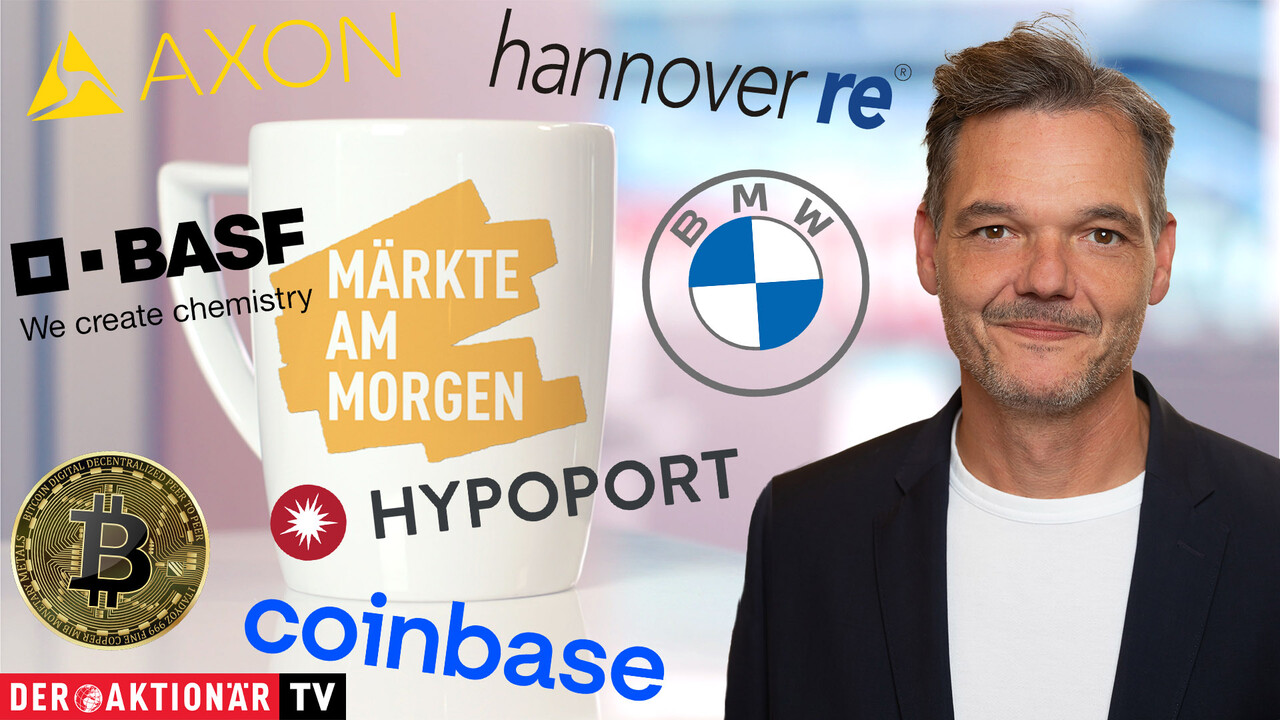 Märkte am Morgen: DAX startet neue Woche im Plus; Bitcoin knackt 80.000 Dollar; Coinbase-Trade, Axon-Rally, Nvidia, Hannover Rück, BASF, MTU, BMW, Hypoport im Fokus