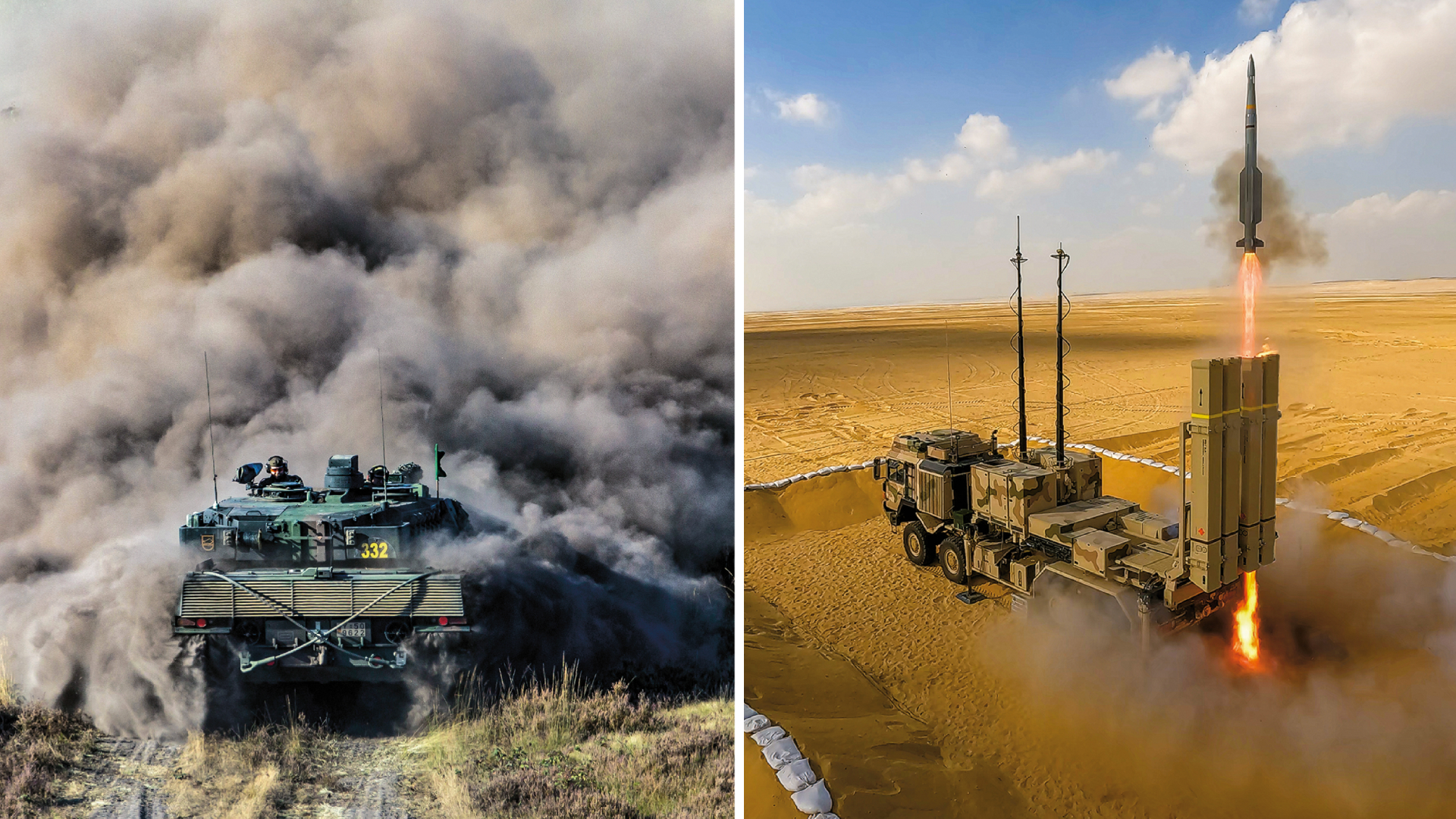 Eine Frage der richtigen Taktik: Jetzt mit Rüstungsaktien hohe Renditen einfahren (Foto: Marco Dorow/Bundeswehr, Diehl Defence/Hensoldt)