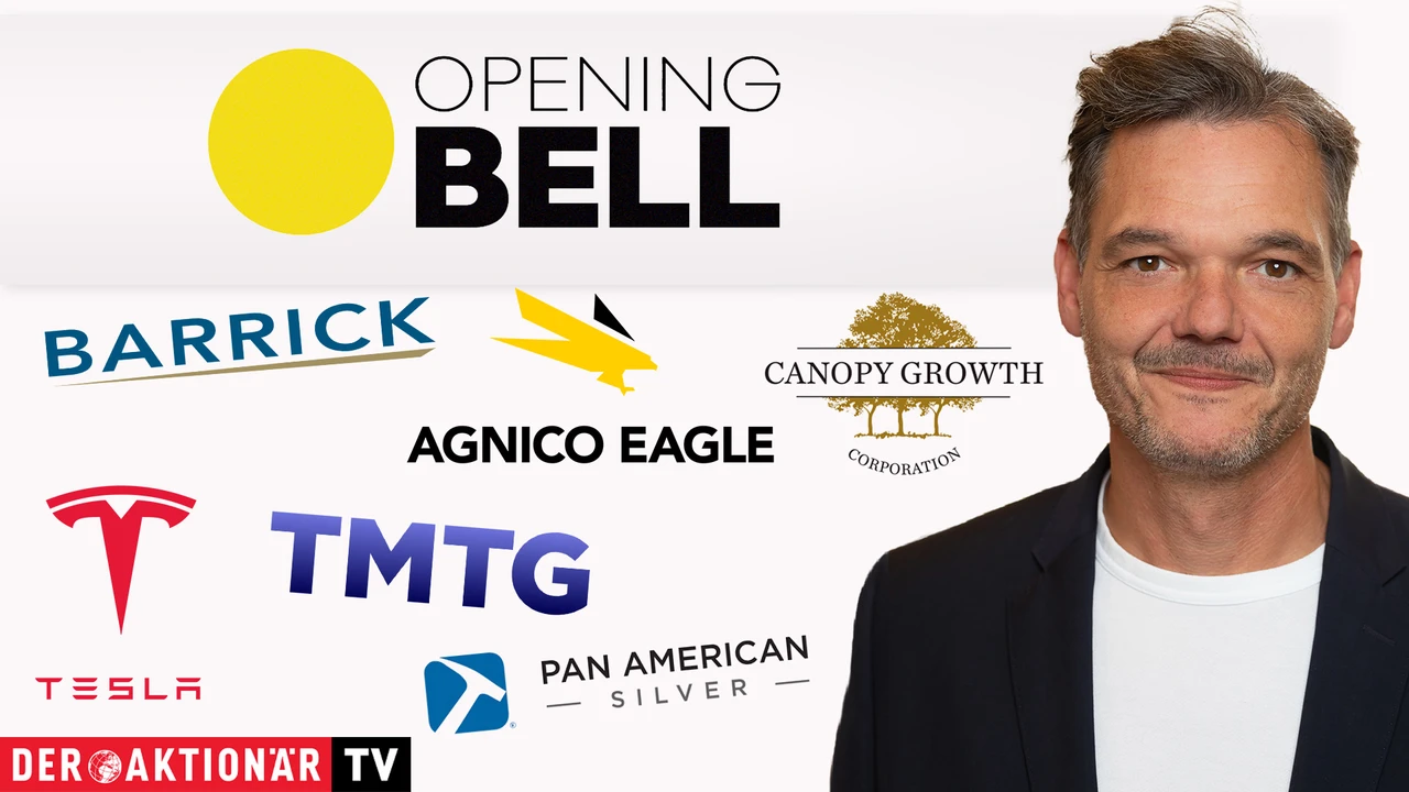 Opening Bell: Wall Street startet im Plus; Gold, Silber, Newmont, Agnico Eagle, Trump Media, Tesla im Fokus