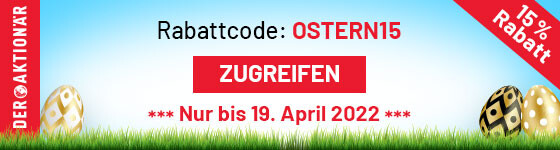 Mit dem Code OSTERN15 sichern Sie sich 15 Prozent Rabatt auf ausgewählte Produkte. Egal ob Abo oder Börsendienst – legen Sie ihr Wunschprodukt in den Warenkorb, geben Sie den Code ein und freuen Sie sich über einen unschlagbaren Preisvorteil