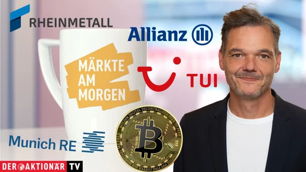 Märkte am Morgen: DAX vor Fed‑Entscheidung wenig bewegt erwartet ‑ Bitcoin, Rheinmetall, Munich Re, Allianz, TUI