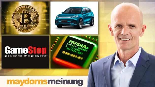 maydornsmeinung: Bitcoin, Bitcoin Group, Nvidia, Intel, Tesla, BYD, Gamestop, Robinhood, TUI, Bayer