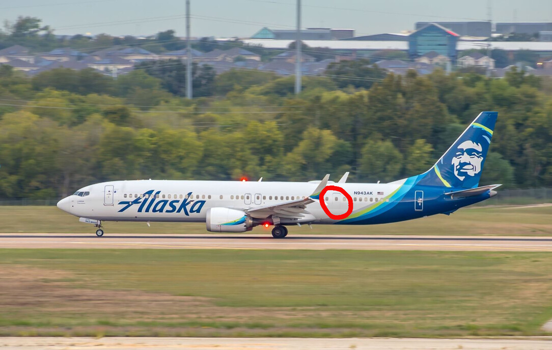 Eine Boeing 737 Max 9 von Alaska Airlines