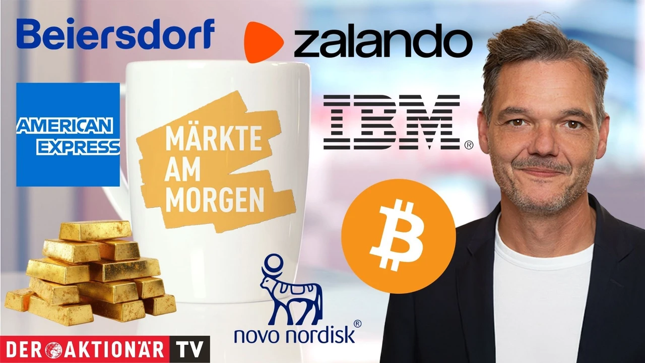 Märkte am Morgen: DAX kämpft mit 25.000‑Punkte‑Marke; Bitcoin, IBM, American Express, Novo Nordisk, Zalando, Beiersdorf