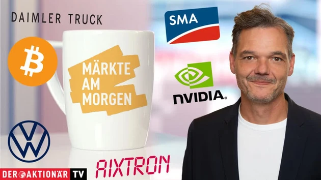 Märkte am Morgen: DAX vor nächstem Rekordhoch ‑ Bitcoin, Palo Alto, Nvidia, AMD, Daimler Truck, VW, Aixtron, Bayer, SMA Solar