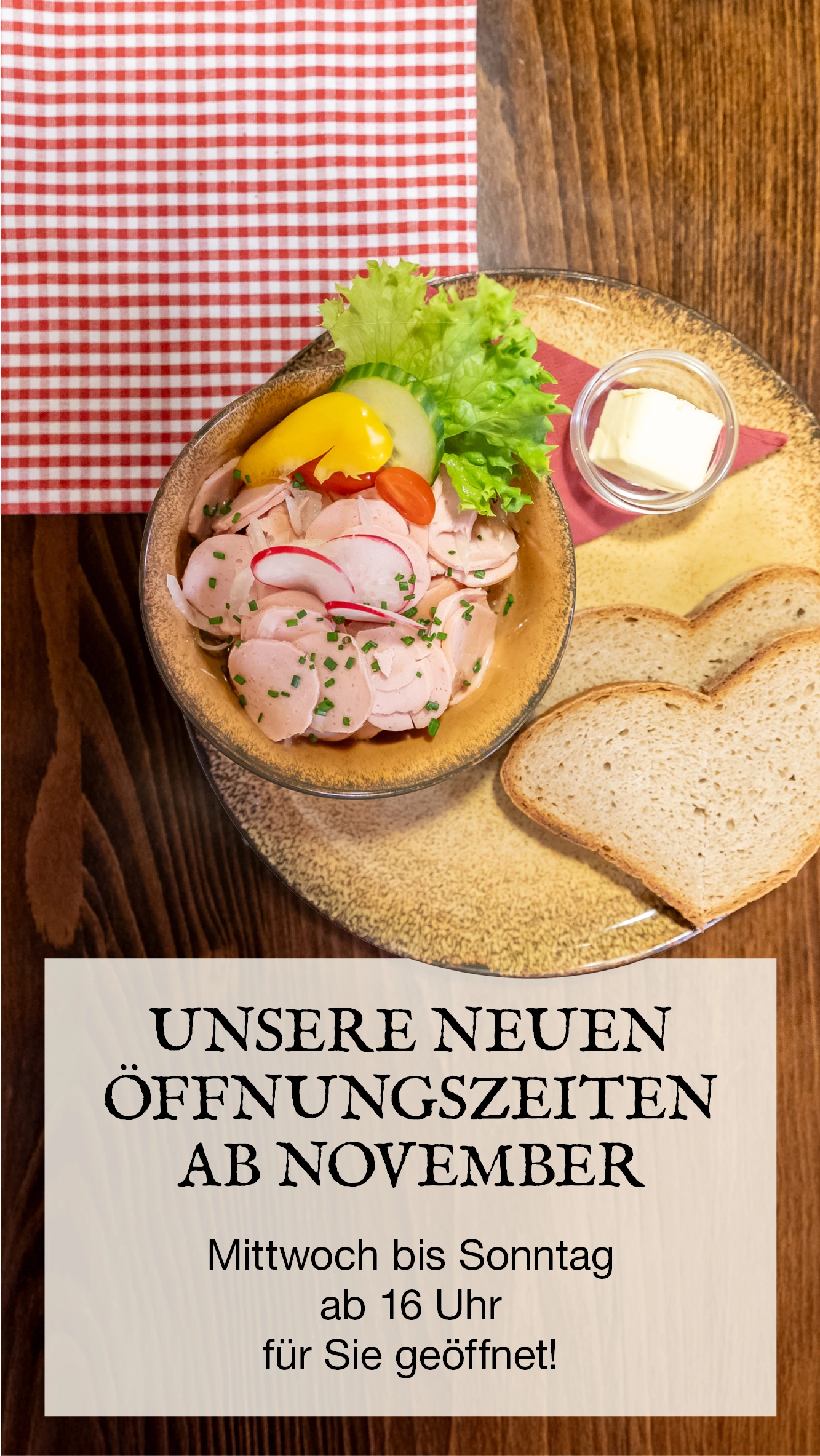 NEUE OEFFNUNGSZEITEN IN DER BRAEUSCHAENKE