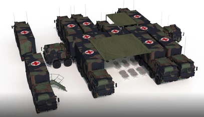 Geschützte Sanitätseinrichtung für den Front-Einsatz