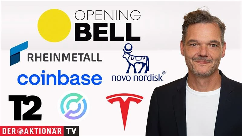 Opening Bell: Wall Street startet freundlich in kurze Handelswoche; Tesla, Alphabet, Circle, Coinbase, Take-Two Interactive, Rheinmetall, Novo Nordisk im Fokus 