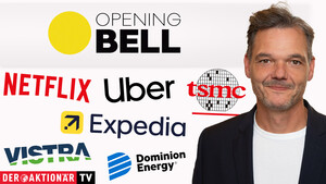 Opening Bell: Dow Jones nach Rekordhoch erneut im Plus; Netflix, TSMC, Uber, Expedia, Constellation Energy, Dominion Energy, Vistra, Intel im Fokus 