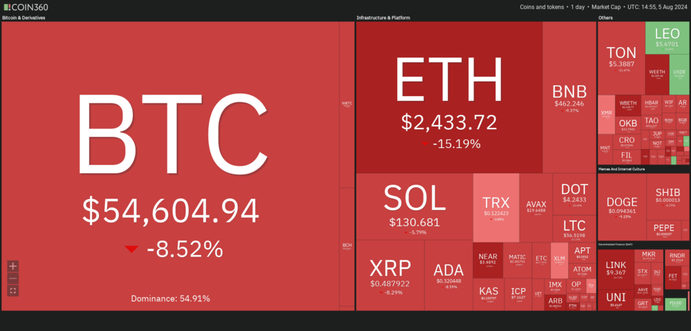 Coin360 Krypto Heatmap (24h)