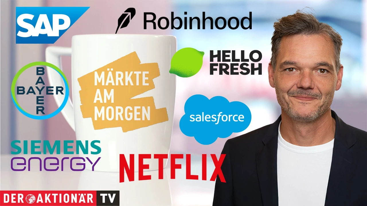 Märkte am Morgen: DAX startet behauptet; Bitcoin, Salesforce, Netflix, Robinhood, Siemens Energy, SAP, Bayer, Hellofresh im Fokus