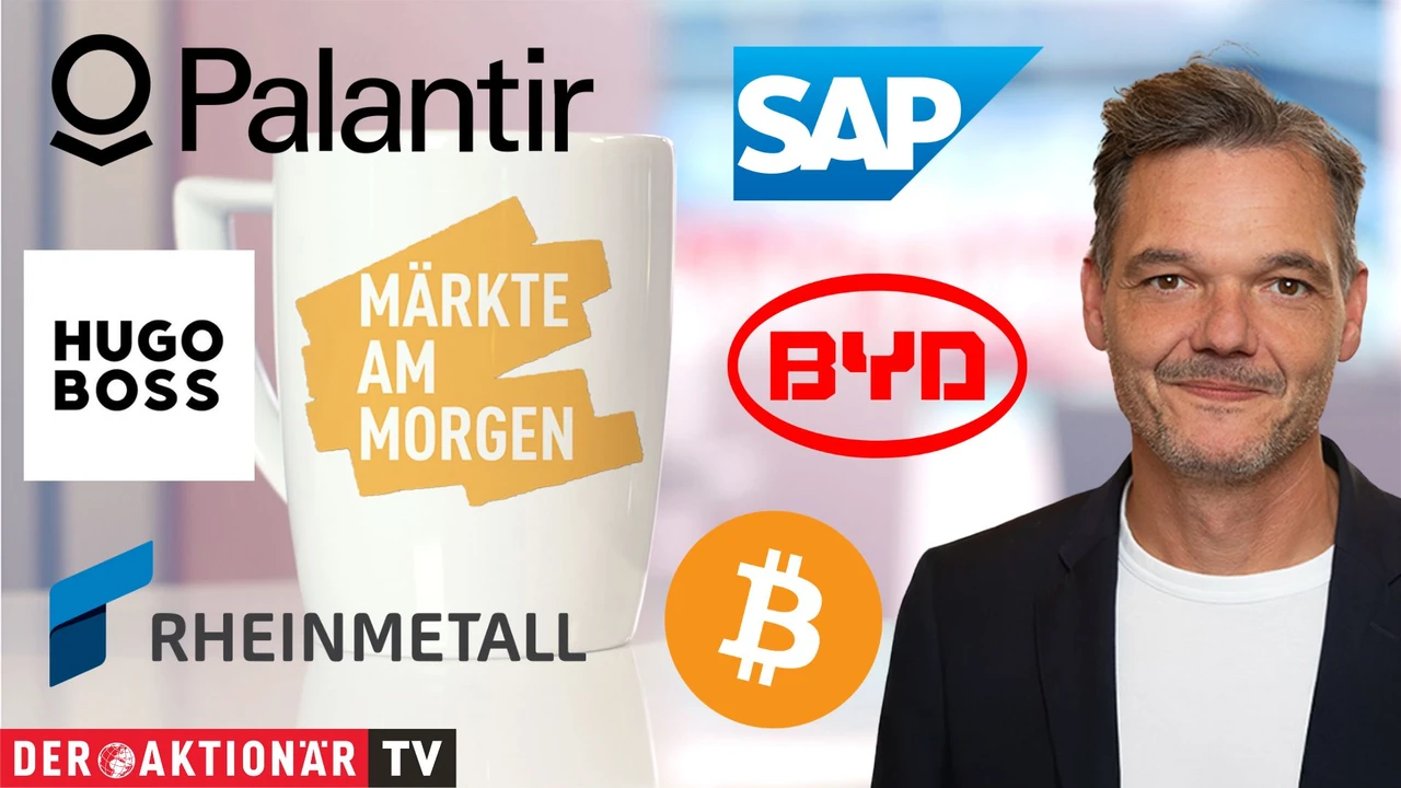 Märkte am Morgen: DAX weitet Verluste aus; Bitcoin, Palantir, BYD, SAP, Unicredit, Fraport, Hugo Boss, Basler, Rheinmetall im Fokus