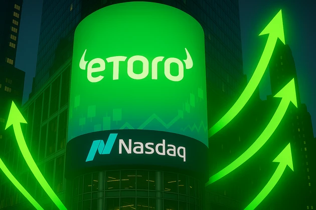 eToro‑IPO: Nachfrage explodiert – Volumen auf 620 Millionen Dollar erhöht