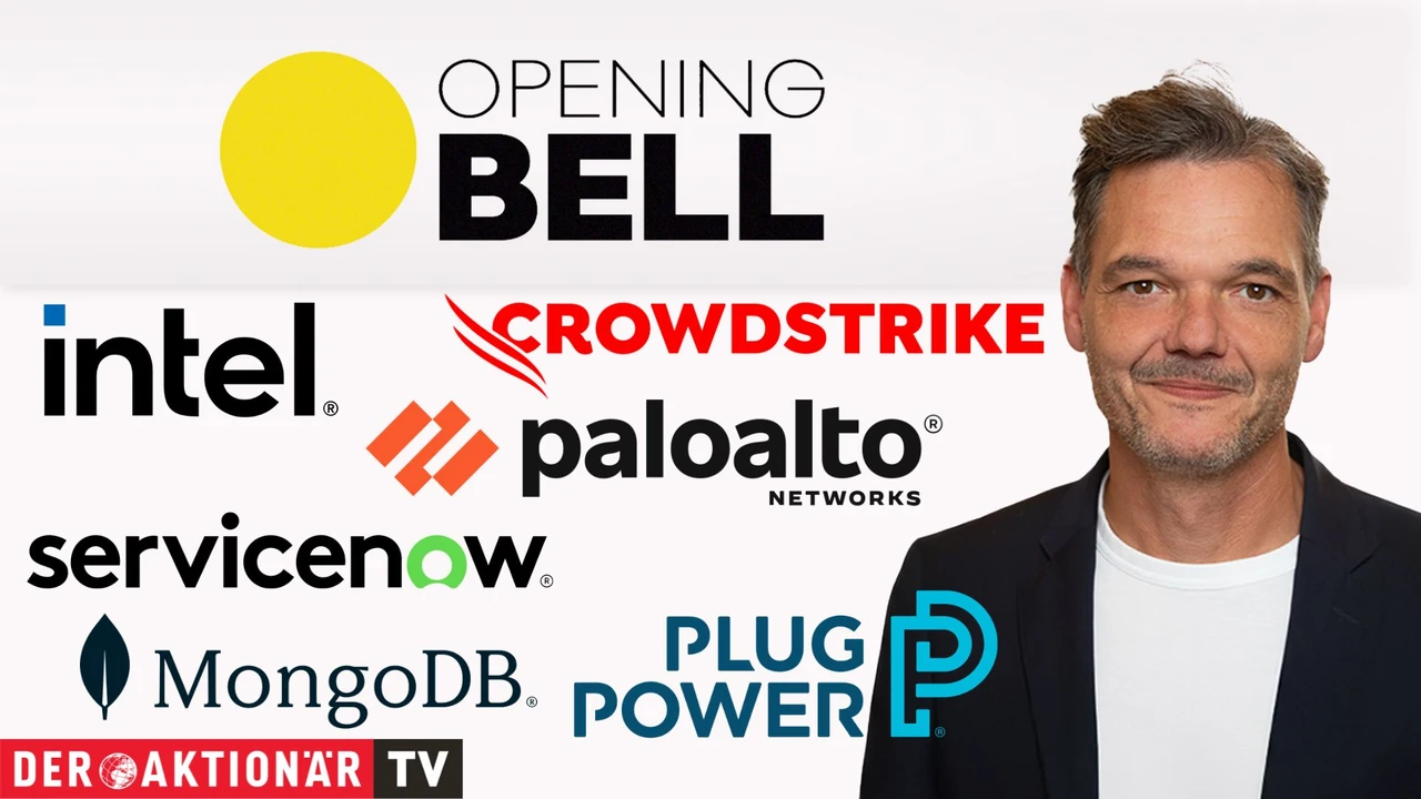 Opening Bell: Wall Street startet leicht im Plus; Öl, Palo Alto Networks, Plug Power, Riot Platforms, Intel im Fokus