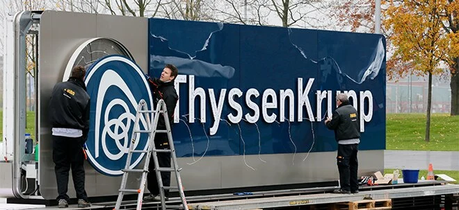 Thyssenkrupp&#8209;Aktie fällt: Versuch einer Short&#8209;Attacke (Foto: Börsenmedien AG)
