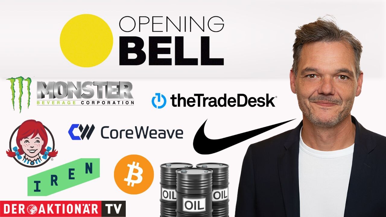 Opening Bell: Wall Street wegen Job-Daten, Rubio-Aussagen fester; Bitcoin, Brent, Iren, Coreweave, Wendy's, The Trade Desk, Monster Beverage, Nike im Fokus