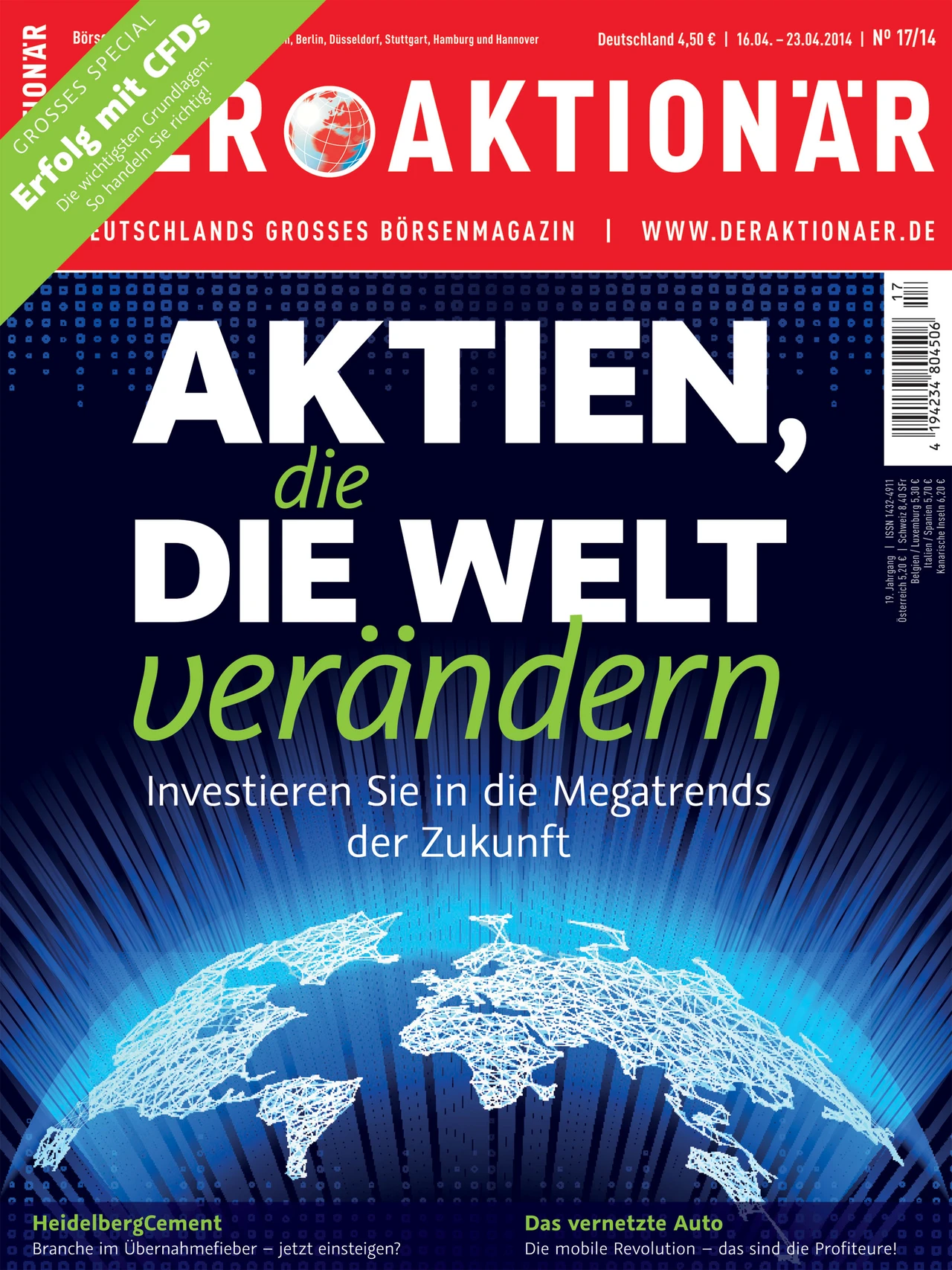 Aktien, die die Welt verändern - Investieren Sie in die Megatrends der Zukunft! +++ Außerdem: Der Top-Tipp Spekulativ ist ein großer Profiteur der Zukunftstrends im Automobilsektor, die Aktie hat enormes Aufwärtspotenzial