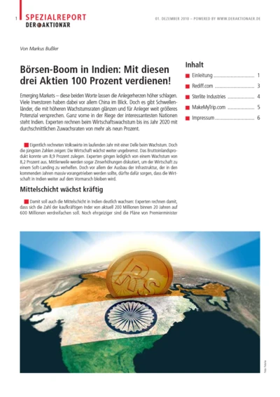 Börsenboom in Indien