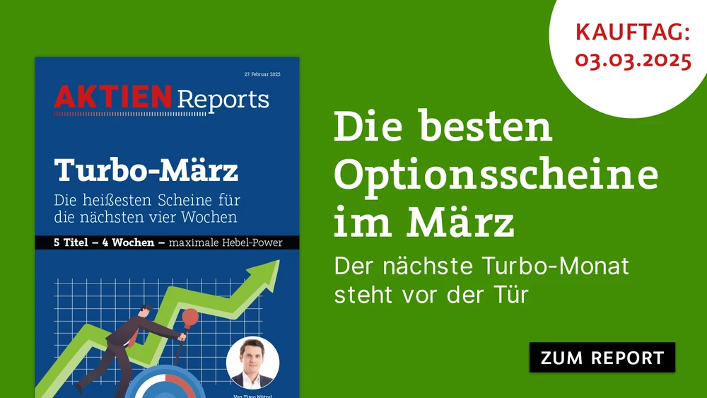 Turbo-März, Aktien-Report, Optionsschein