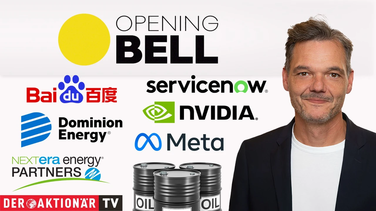 Opening Bell: Börsen in New York starten schwächer; Brent, Baidu, Nvidia, Meta, NexteraEnergy, Dominion Energy, ServiceNow im Fokus