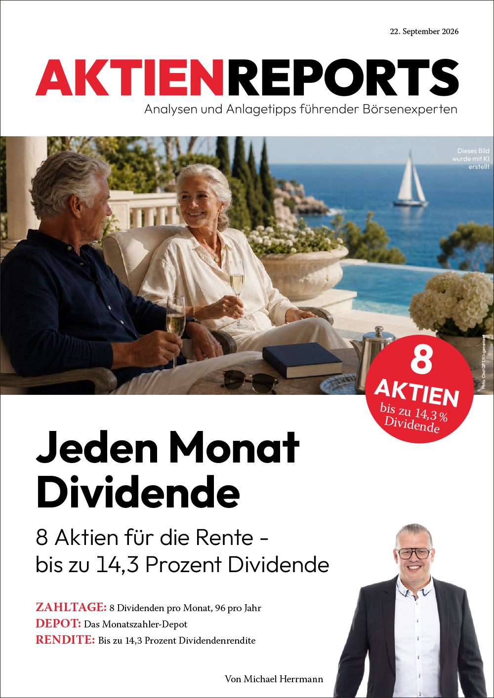 Jeden Monat Dividende: 8 Aktien für die Rente - bis zu 14,3 Prozent Dividende