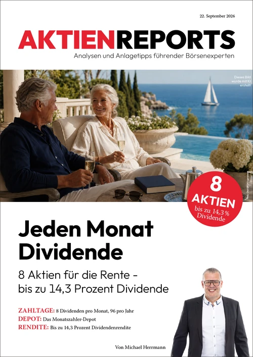 Jeden Monat Dividende: 8 Aktien für die Rente - bis zu 14,3 Prozent Dividende