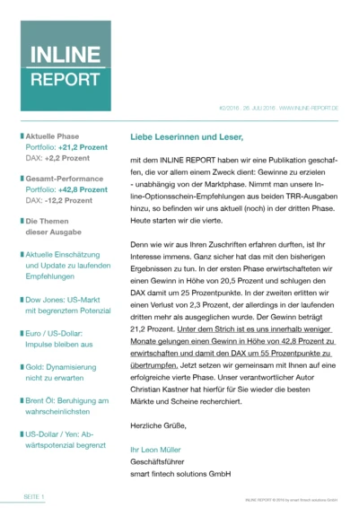 55 Prozent besser als der DAX: Mit Inlinern zur Outperformance - So schlagen Sie den Markt