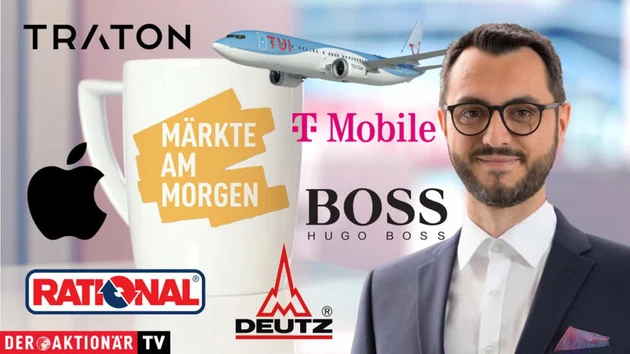 Märkte am Morgen: Deutz, Henkel, DHL, Deutsche Telekom, T‑Mobile US, TUI, Rational, Traton, Hugo Boss, Apple