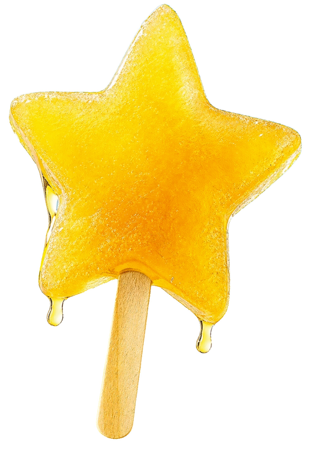 Sternförmiges Eis am Stiel